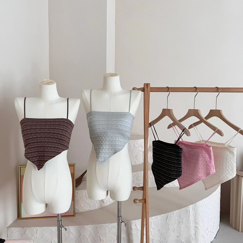 Áo yếm 2 dây ôm dáng phong cách thời trang Hàn Quốc cho nữ