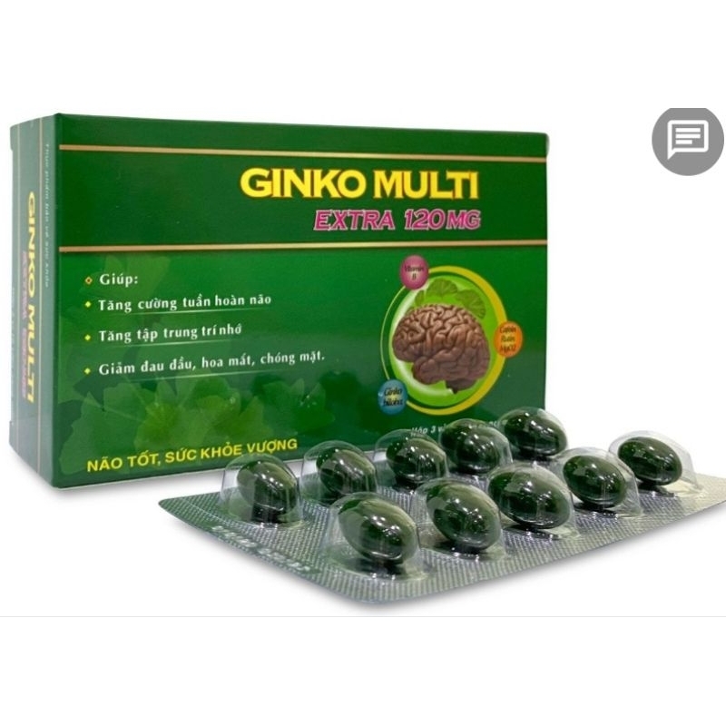 Tăng cường tuần hoàn não GINKO MULTI EXTRA 120MG hộp 3 vỉ x 10 viên