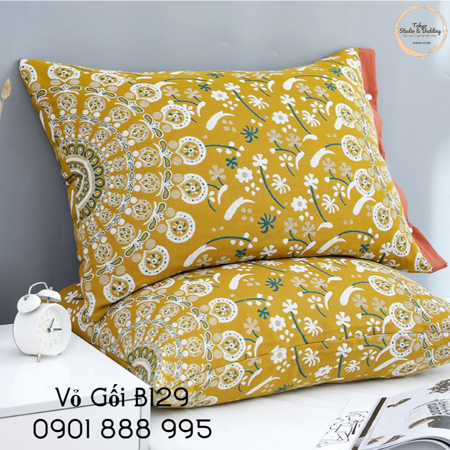 Vỏ Gối Xô Organic Cotton Phong Cách Nhật Bản - Mã Y2