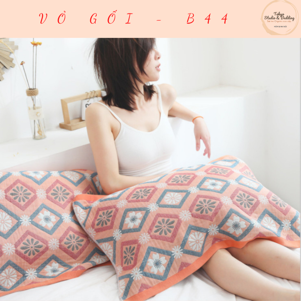 Vỏ Gối Xô Organic Cotton Phong Cách Nhật Bản - Mã Y4