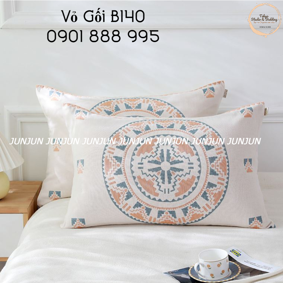 Vỏ Gối Xô Organic Cotton Phong Cách Nhật Bản - Mã Y5
