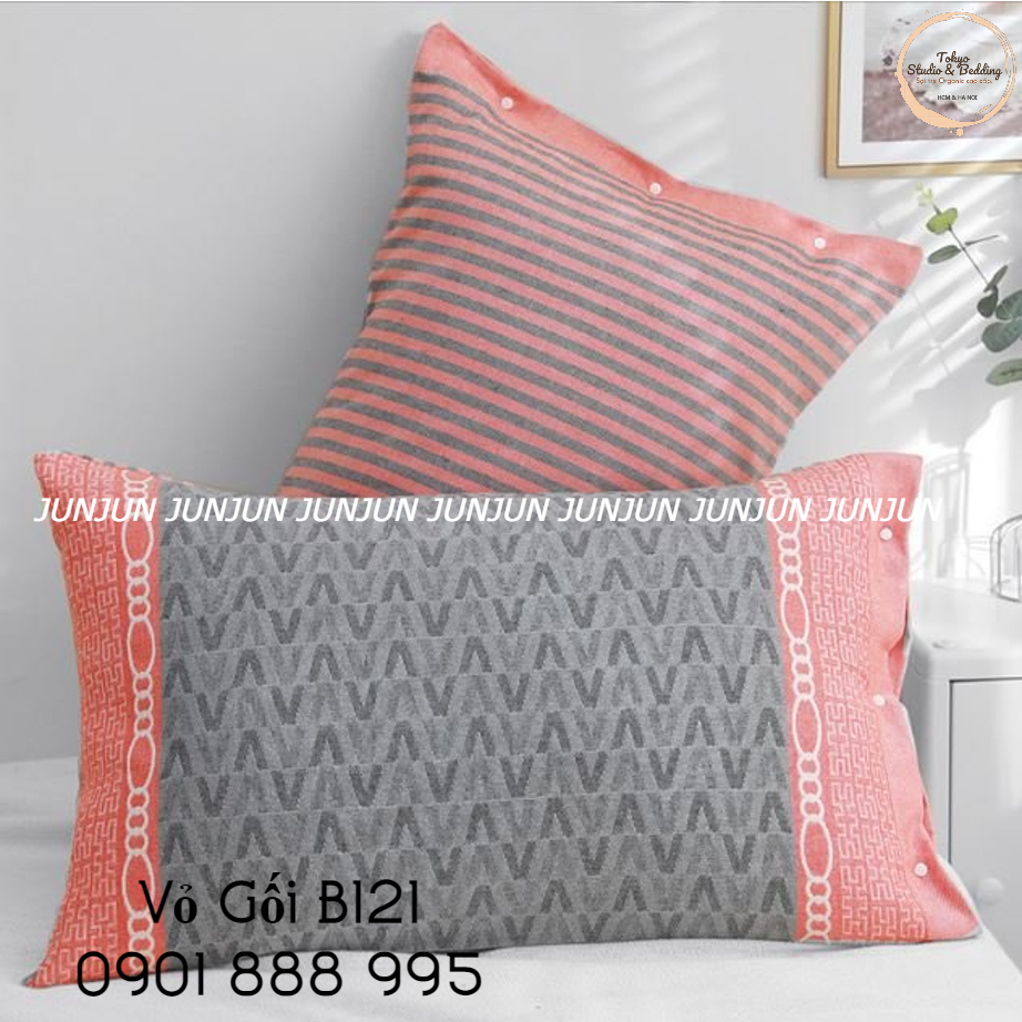 Vỏ Gối Xô Organic Cotton Phong Cách Nhật Bản - Mã Y7