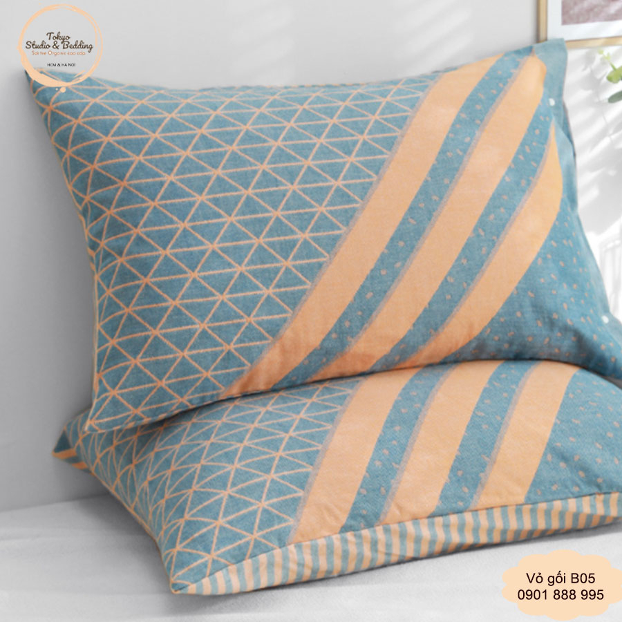 Vỏ Gối Xô Organic Cotton Phong Cách Nhật Bản - Mã Y7