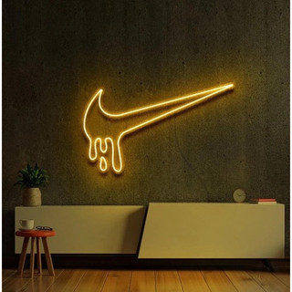 Đèn led neon Nike Tan chảy, Nhiều màu sắc, 30 x 20 cm, Đèn neon trang trí decor phòng siêu đẹp