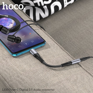 Cáp chuyển đổi Type-C sang 3.5 dây bọc dù Hoco LS36
