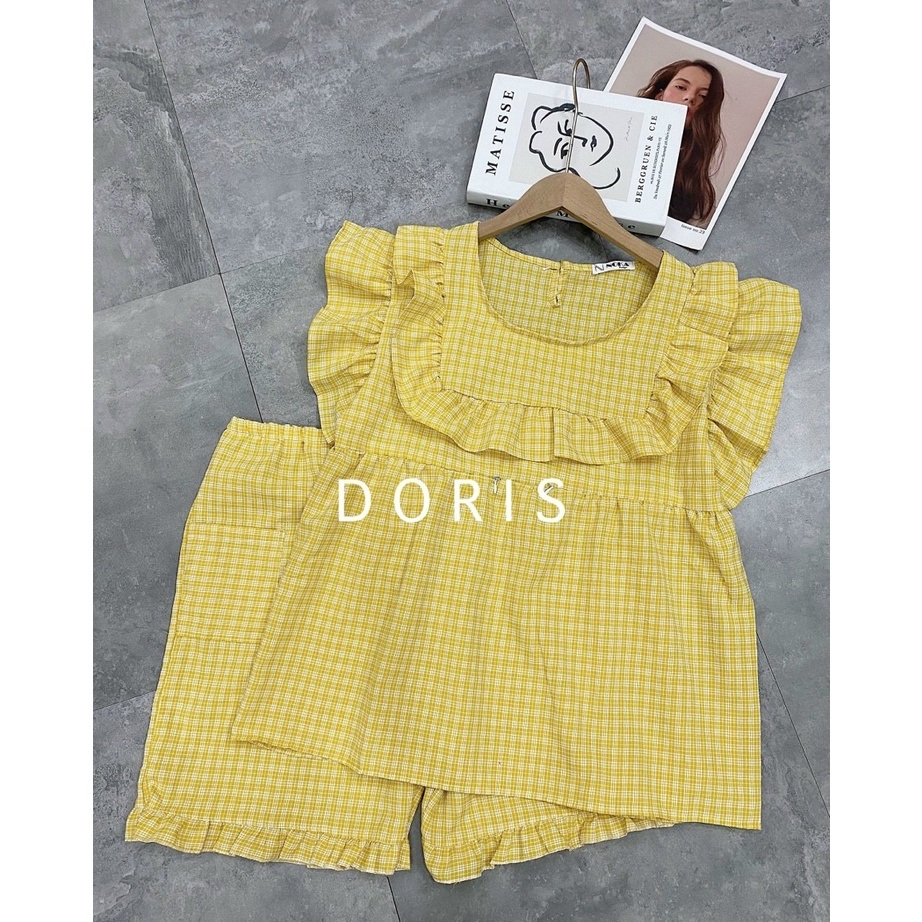 Bộ bầu đùi, bộ sau sinh, vải kẻ mềm, nhẹ, mát, có khoá kéo cho bé ti tiện lợi- quần có đầy đủ chun chỉnh