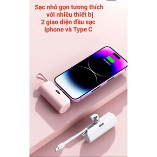 Pin Sạc Dự Phòng mini 5000mAh siêu nhỏ