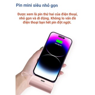 Pin Sạc Dự Phòng mini 5000mAh siêu nhỏ