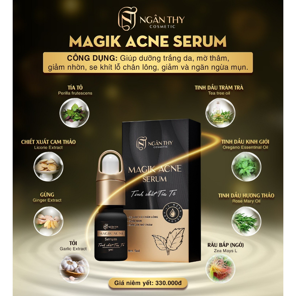 Serum Mụn Tía Tô - Magik Acne Serum 5ml