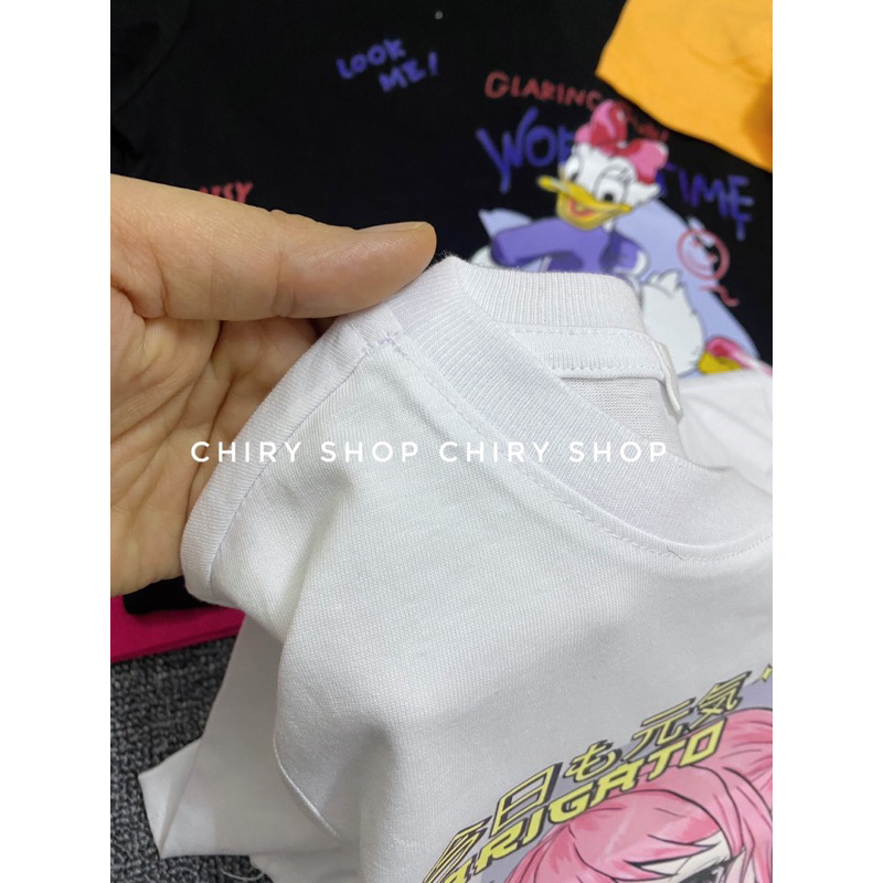 Áo cộc tay bé gái size đại nhiều màu dáng suông và croptop