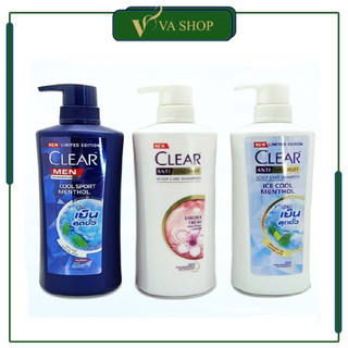 Dầu gội clear Thái Lan bạc hà, men, anh đào, thảo dược ngăn gầu, mát lanh.
