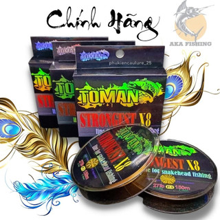 Dù Câu Cá Dây Dù Toman Strongest X8 – 150m chính hãng siêu bền tàng hình Cước câu cá Dây câu đài câu đơn săn hàng