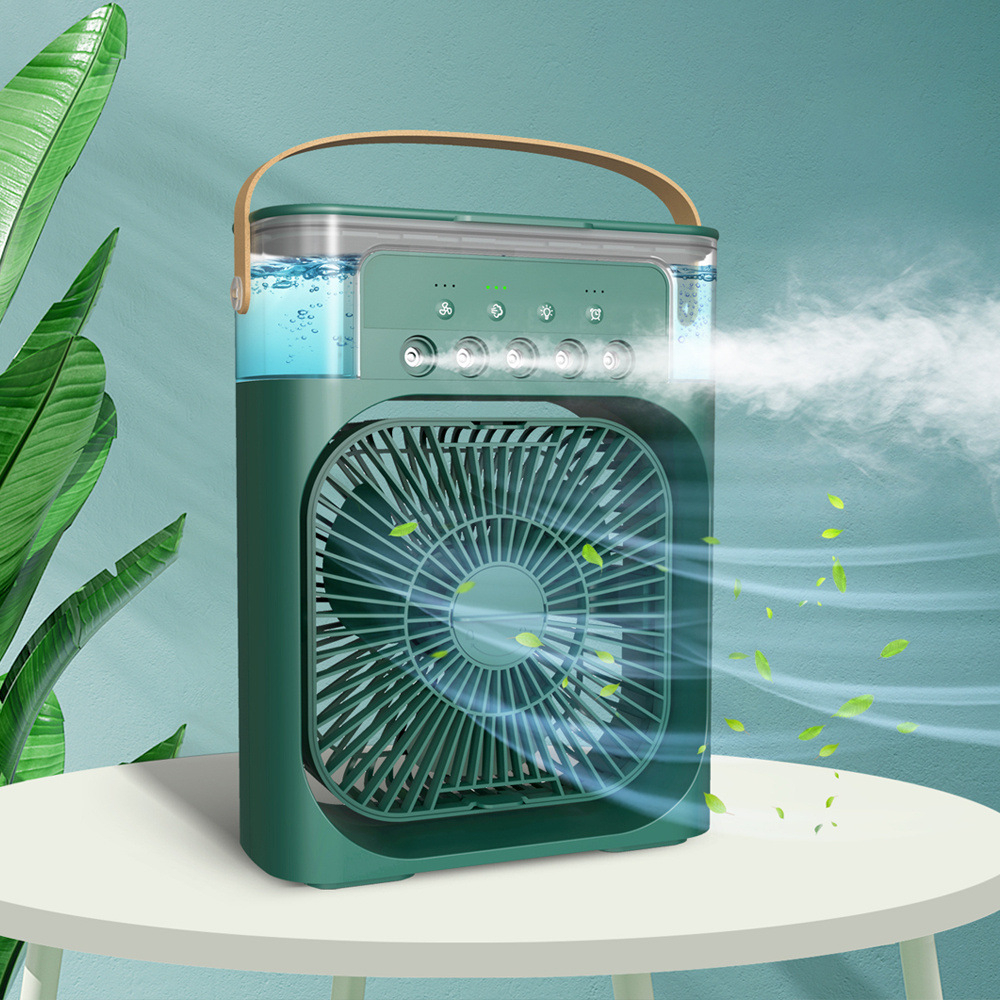 Quạt điều hòa hơi nước mini để bàn 3 chế độ điều chỉnh gió, tính năng vượt trội hẹn giờ đèn led 7 màu sắc, phun sương