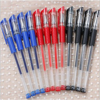 Set 10 Cây Viết Bi Mực Nước Cho Nét Chữ Đều, Đẹp, Viết Êm Tay, , Bút Bi Nước Văn Phòng 0,5mm Gồm 3 Màu Xanh, Đen Đỏ