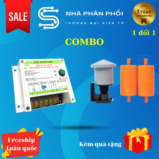 Combo phao JY180 + rơ le an toàn 12v chống tràn phao điện