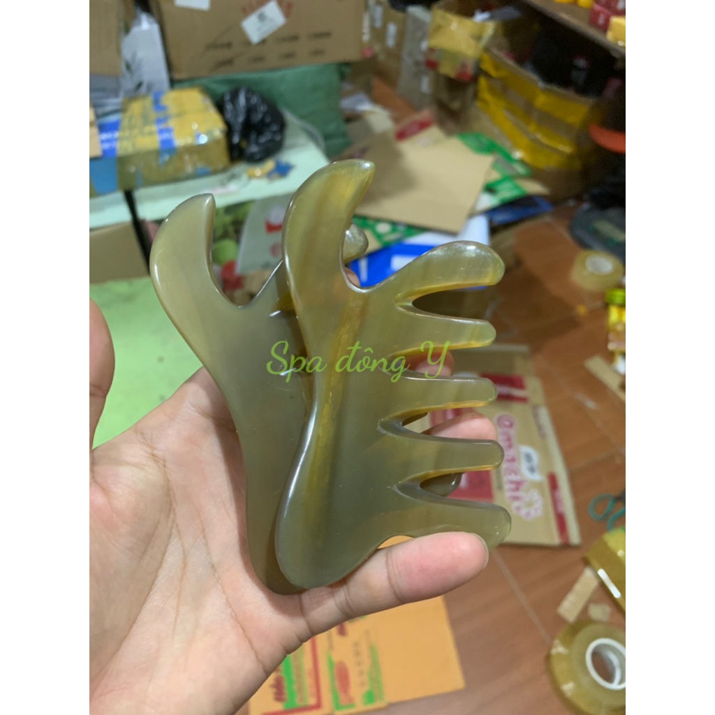 Lược sừng trâu đa năng massage mặt, vai, gáy
