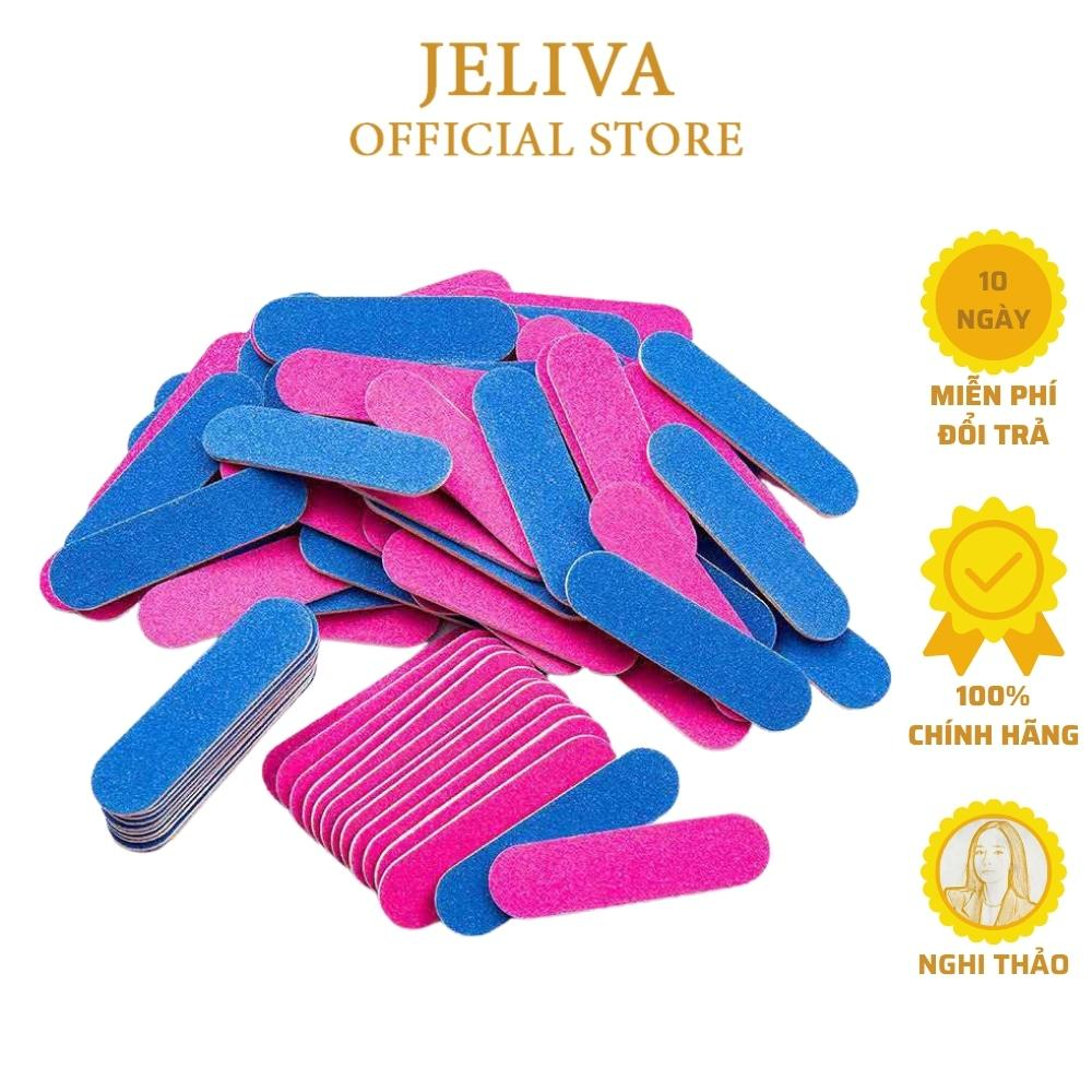 Dũa móng tay mini set 100 chiếc JELIVA phụ kiện nail