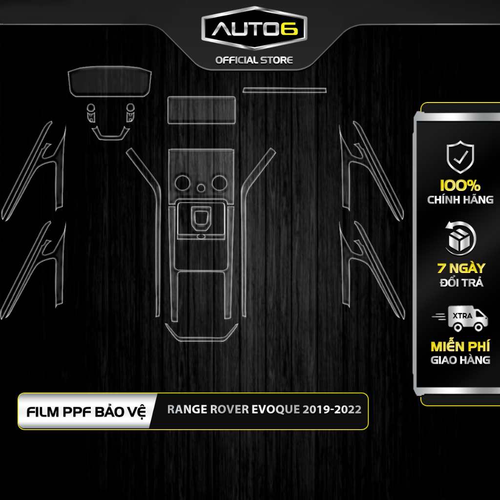 RANGE ROVER EVOQUE 2019-2023 - Phim PPF dán bảo vệ nội thất ô tô - AUTO6 &lt;Chống xước và che mờ các vết xước cũ hiệu quả&gt;