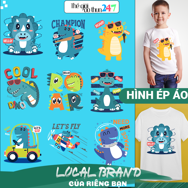 [Hình ủi, ép nhiệt] Hình khủng long cho trẻ SN6