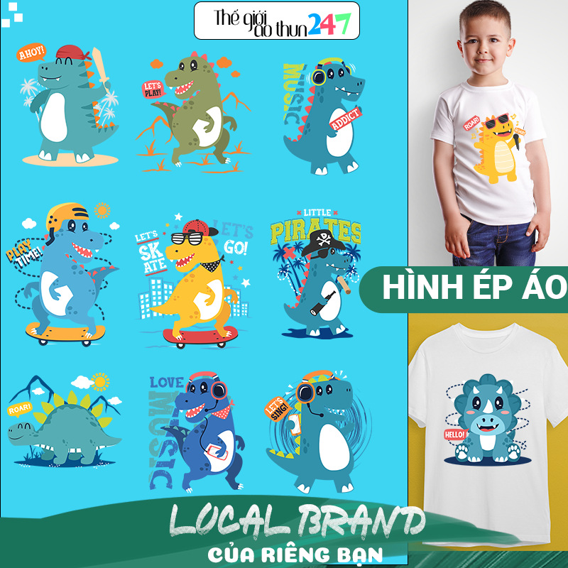 [Hình ủi, ép nhiệt] Hình khủng long cho trẻ SN7