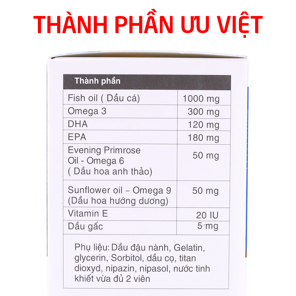 Viên uống Omega 369 Eucare giúp bổ não, khỏe tim mạch, sáng mắt