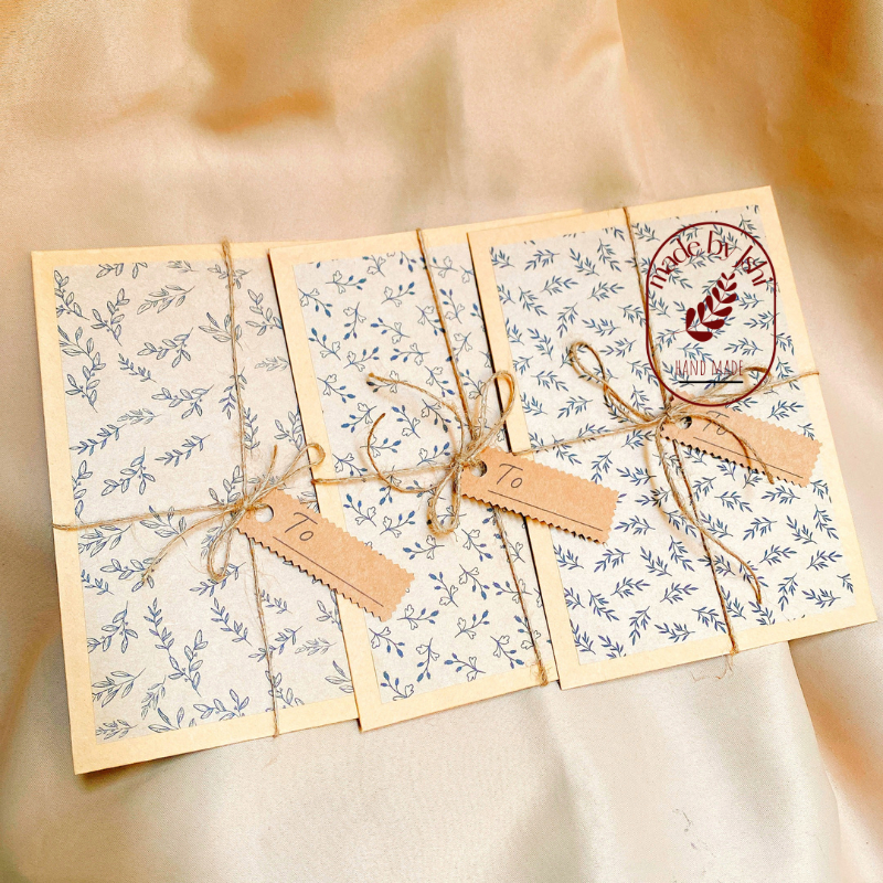 Thiệp họa tiết hoa la vintage 06