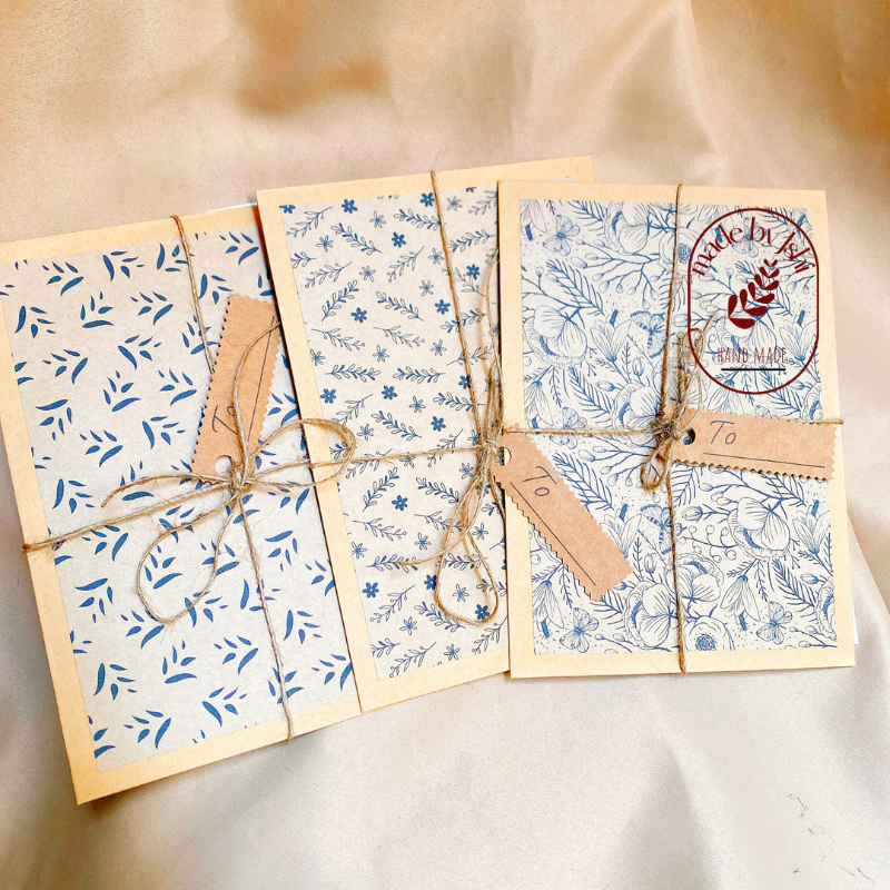 Thiệp họa tiết hoa la vintage 06