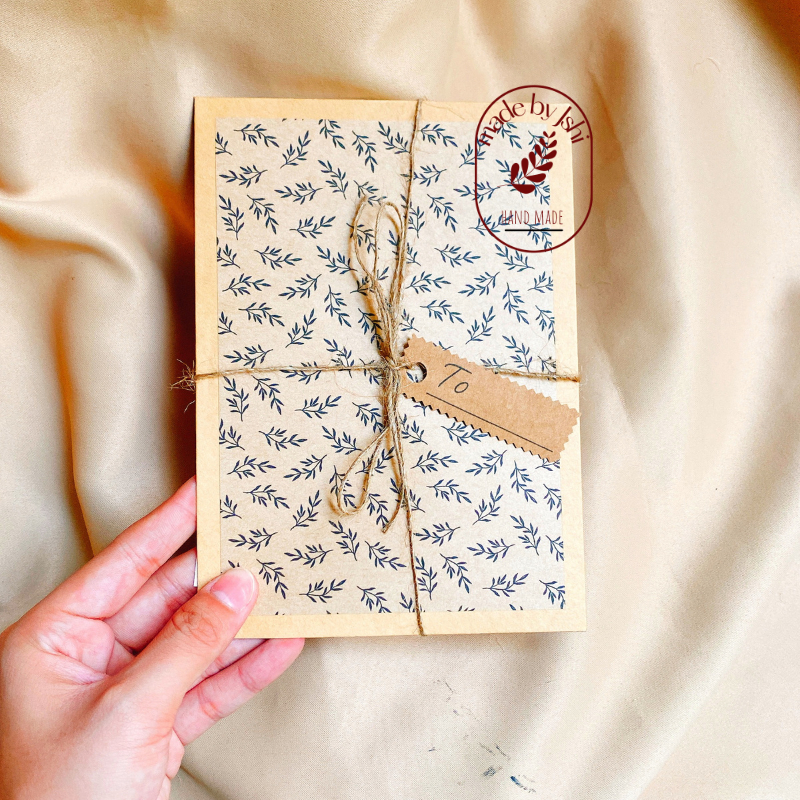 Thiệp họa tiết hoa la vintage 06