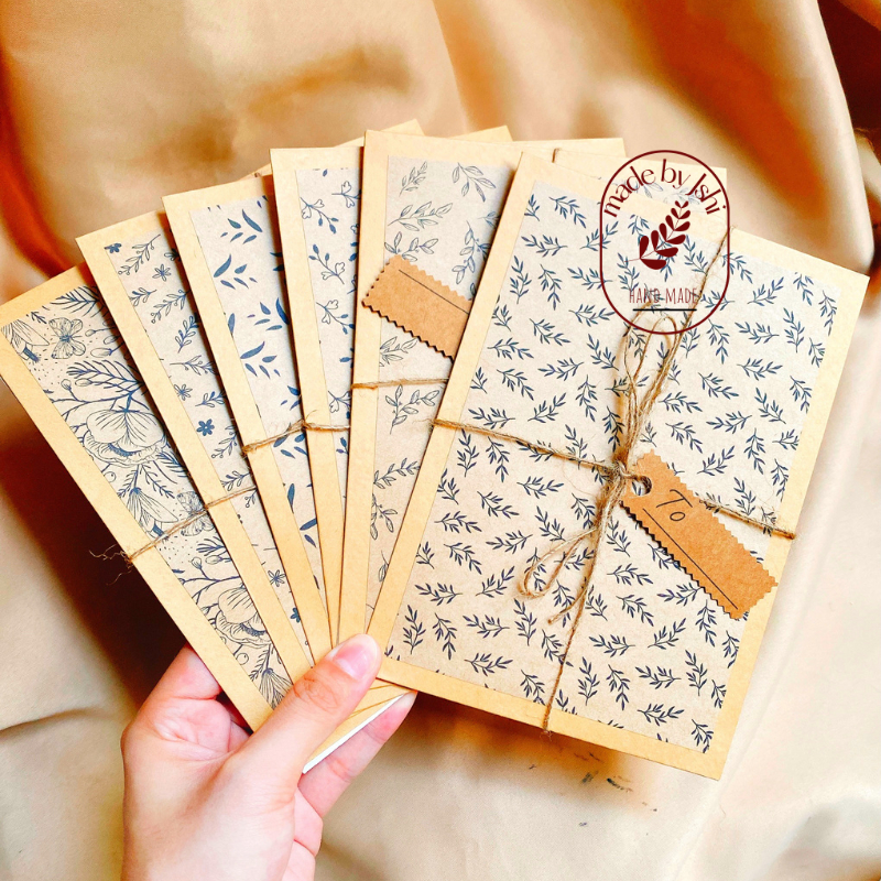 Thiệp họa tiết hoa la vintage 06