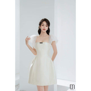 Đầm dự tiệc tay voan đơn giản thanh lịch bigsize (thời trang bigsize vicky.g - anitagreen) NQ523