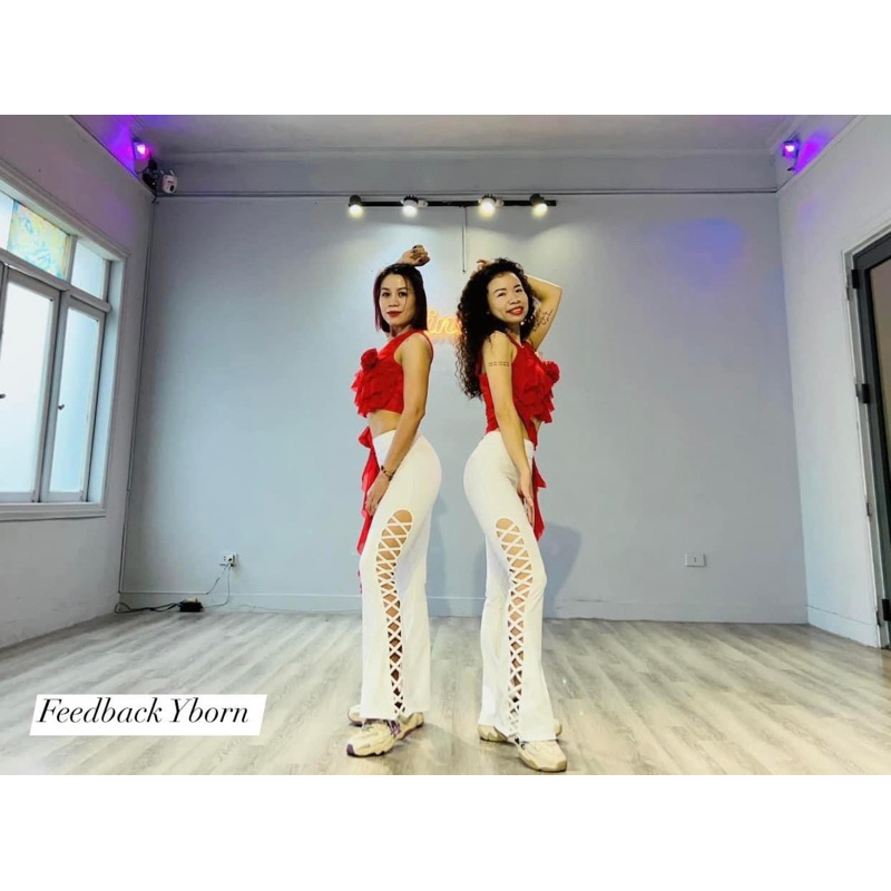 quần Loe đan tập yoga gym chất cottonspandex co giãn 4 chiều mềm mịn tôn dáng