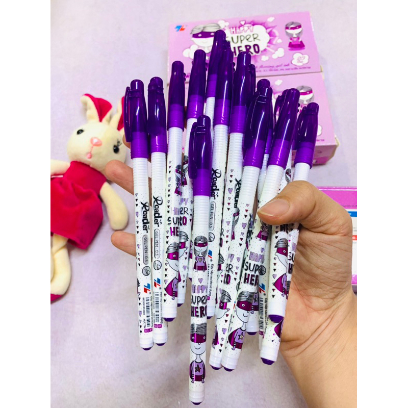 Bút gel GEL-07 hộp 20 tím chính hãng Bút Thiên Long