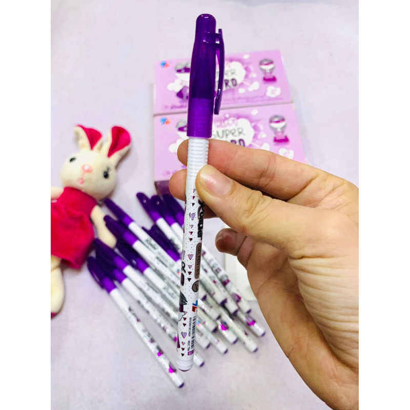 Bút gel GEL-07 hộp 20 tím chính hãng Bút Thiên Long