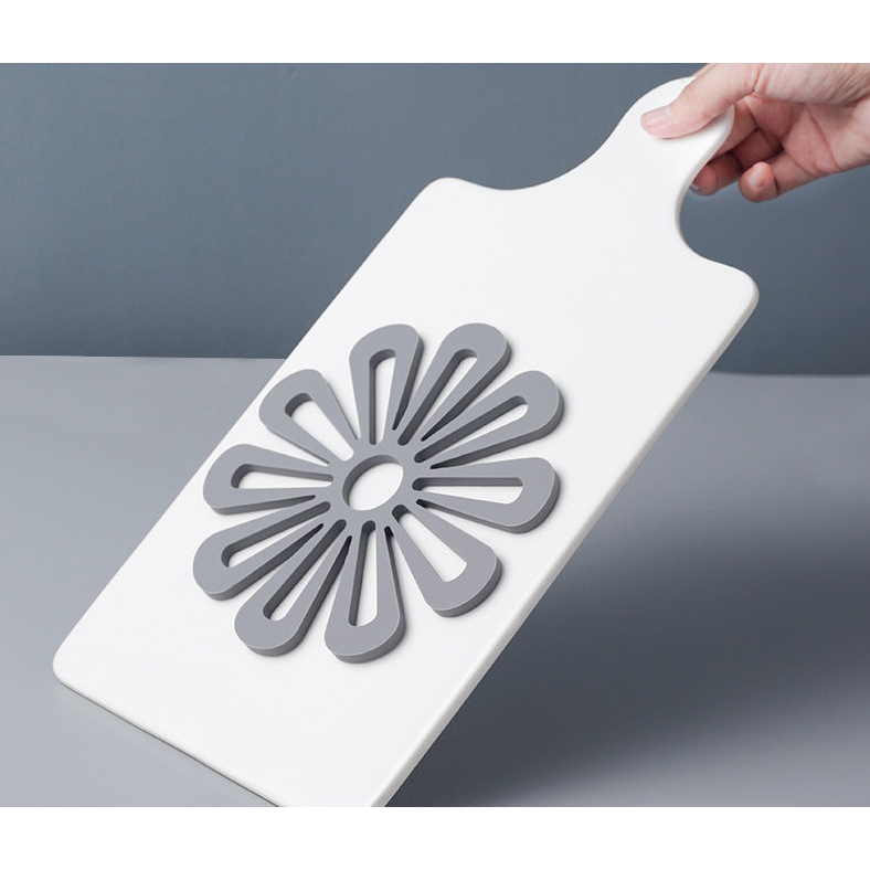 Miếng lót nồi hình bông hoa, đế lót ly, tấm đệm nồi, bát cách nhiệt, thiết kế trang trí bàn ăn trang nhã bắt mắt