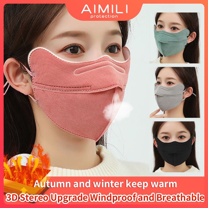Khẩu Trang Vải Thu Đông Hoạt Tính 3 Lớp Dày Dặn Chống Bụi Chống UV Cao Cấp