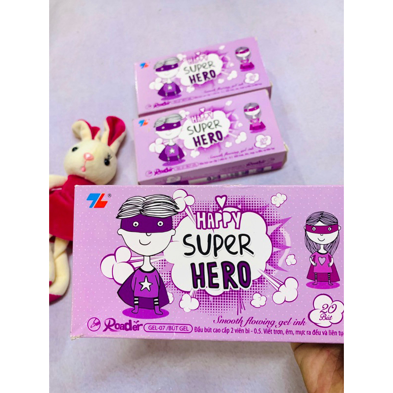 Bút gel GEL-07 hộp 20 tím chính hãng Bút Thiên Long