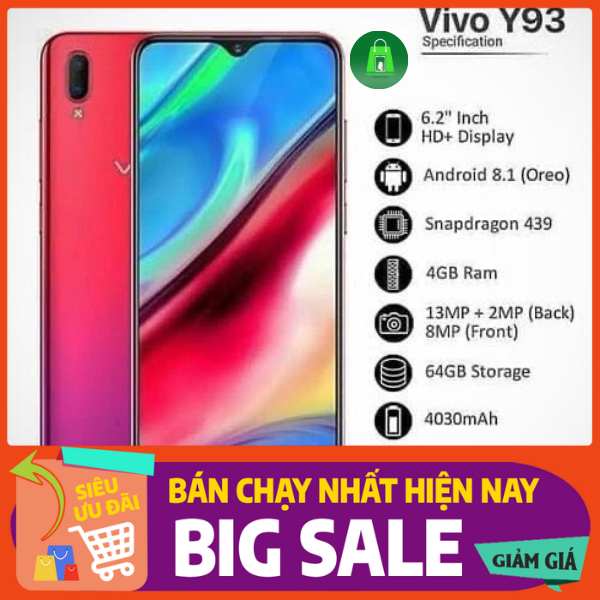 điện thoại Vivo Y93 (6GB+128GB) - 6.2 inch Màn hình giọt nước-pin tận 4030mah Xuất hiện tinh tế và hiệu suất mạnh mẽ