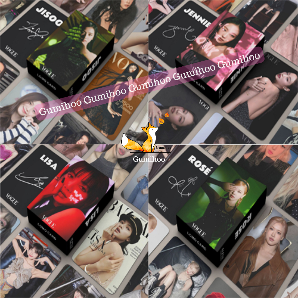 54 Lomo Card bộ sưu tập tạp chí Vogue Blackpink Rosé Jennie Lisa Jisoo Album