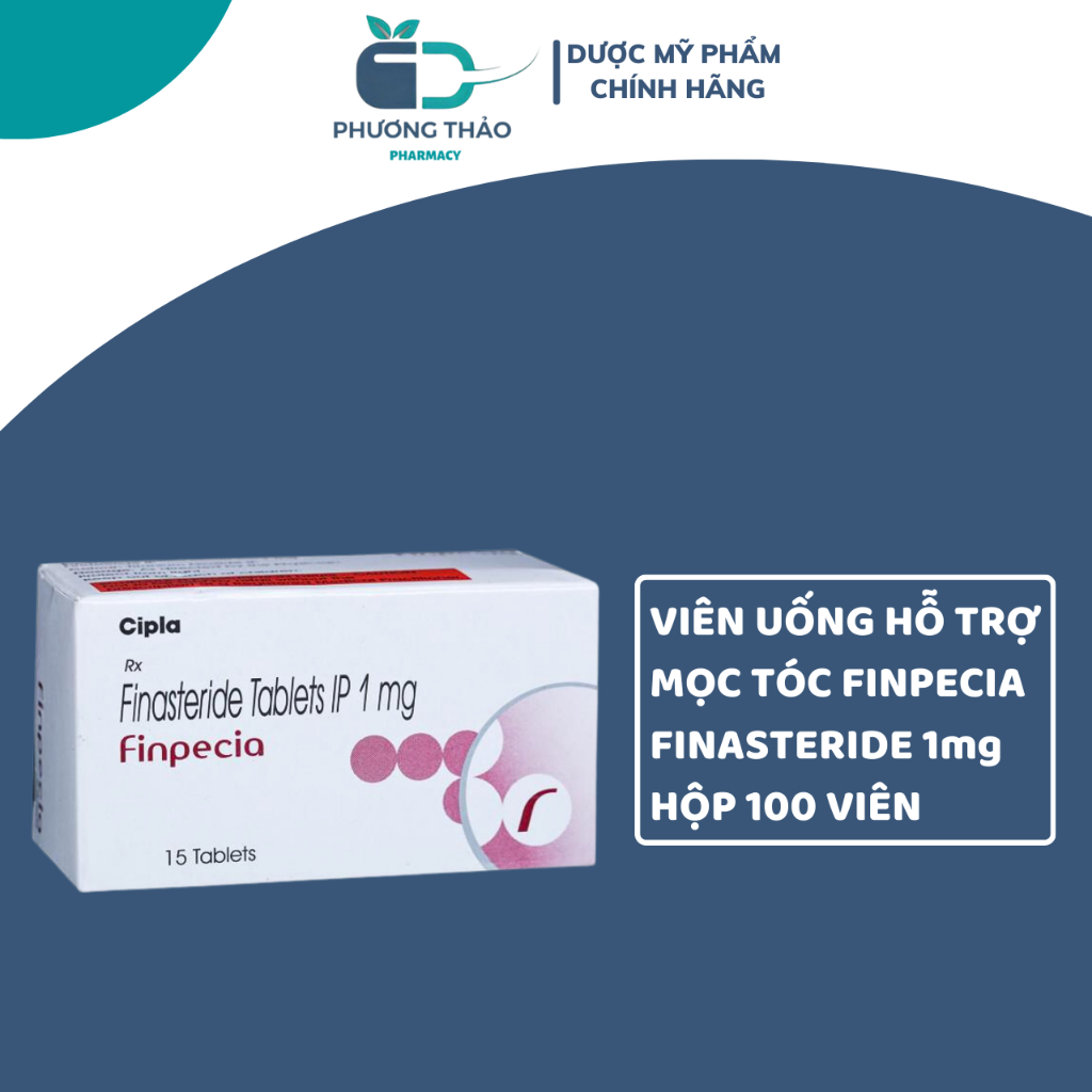 Viên hỗ trợ kích thích mọc tóc Nam giới Fipencia Finasteride 1mg Hộp 100/150 Viên - Phương Thảo Pharmcay