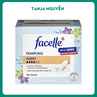 Băng vệ sinh Tampon Facelle cỡ lớn 4 giọt 56 cái Nội địa Đức