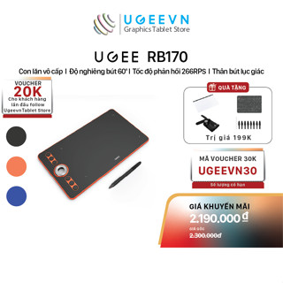 Bảng vẽ điện tử Ugee RainBow 170 - kích thước 6x10 inch 8192 Lực Nhấn, Vòng Xoay Dial Bạc Full phụ kiện