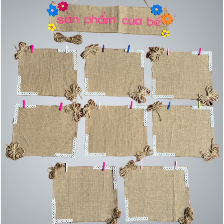 Đồ mầm non sản phẩm của bé chất vải đay trang trí cho bé