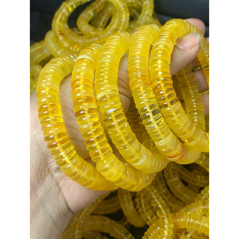 Vòng tay Hổ Phách Amber bánh xe