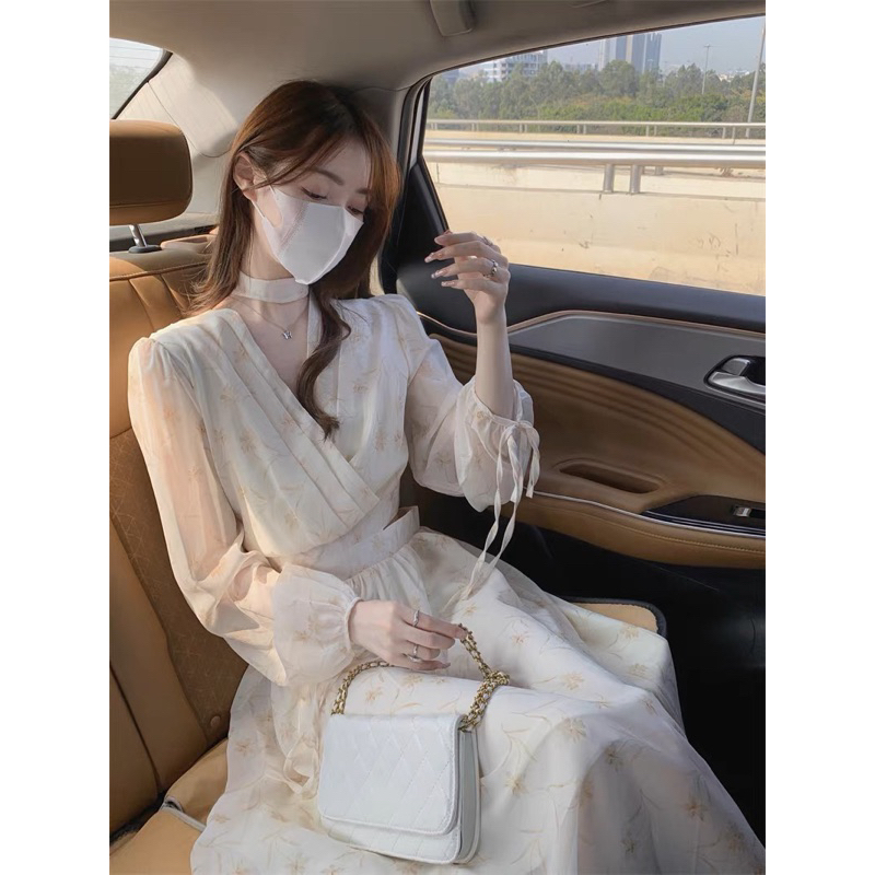 Đầm Voan Hoa Nhí Dáng Xoè Dài Khoét Eo Taobao Order