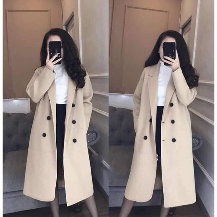 Áo khoác dạ dáng dài phiên bản mới phong cách Hàn Quốc, Áo khoác dạ ép nữ dáng dài (kèm video ảnh thật) | BigBuy360 - bigbuy360.vn