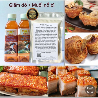 Giấm đỏ 330ml + muối nổ bì 100gr