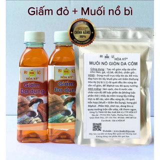 Giấm đỏ 330ml + Muối nổ bì 100gr