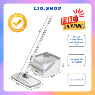 Bộ cây lau nhà Lio Shop tự vắt tách nước bẩn tự động 360 độ thông minh thế hệ mới