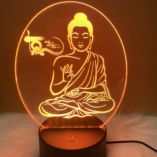 Đèn led 3d phật ngồi thiền , đèn 16 màu remote điều khiển trang trí,để bàn,phòng thờ ..