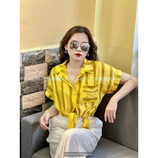 Áo sơ mi tay cộc buộc dây